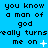 Blue background with repeated black text "you know a man of god really turns me on" and animated white symbols changing across frames.