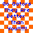 Blue pixelated text on orange-and-white checkered background reads "Go Gators They Are Better Than You!!!!!!" in two identical vertical
