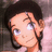 Pixelated anime-style character with dark hair and light eyes, positioned next to blue text blocks on white background.