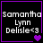 Four identical square display white text on black background with purple border and heart symbol changing across frames