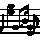 Black musical notation on a light gray background with multiple staves and notes