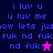Pixelated text in blue on dark and bright backgrounds with a star symbol changing from pink to black.