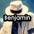 A four- shows Benjamin, loves, Michael, and Jackson with pixelated text overlays on celebrity images