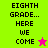 Two side-by-side display identical text and layout with differing background colors and star icons