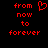 Red pixelated text 'from now to forever' on black background with a red heart symbol above the text.
