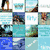 Animated sequence showing a of small images transitioning to a beach scene with flip-flops on sand, then text overlays