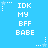 Blue background with white pixelated text and star icons arranged in a pattern