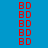 Red 'BD' text repeated in vertical on a blue background with green gradient overlays