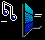 Animated sequence of blue and cyan speaker icons with white musical notes shifting positions against black background.