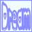 Pixelated blue text logo split across two frames on a light background, forming "Dirt Street" with stylized lettering and visible dithering effects.