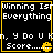 Black background with yellow border, white text reading "Winning Is Everything" and "n. Y Do U Kn. Score.....", a yellow Pac-Man icon at bottom right.