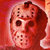 Static 50x50 pixel buddy icon featuring a red-toned hockey mask with black eye holes and ventilation slits, set against a blurred red background.