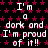 Static pixel art displays repeated text over a starry background with a gray rectangle in the bottom-right corner.