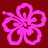 pixelated icons with alternating pink and dark red backgrounds, featuring a flower symbol in the top-left and letters A, M, B, E, R across other