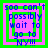Four identical pixelated display blue text on pink background with green borders, each reading "soo can't possibly wait to go to NY!!!" in a retro digital style