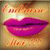 A pixelated close-up of lips with a gradient from magenta to purple, set against a blurred background with warm tones and faint text elements.
