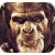 Pixelated image of a chimpanzee face on left, green background with 'Original Icons .com' text on right.