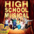 A 50x50 pixel animated buddy icon featuring a split-screen design with "HIGH SCHOOL MUSICAL" text on the left and a person making a thumbs-down gesture on the right, displayed as a contact sheet of two frames.