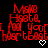 Red pixelated text on black background with white heart symbols, displaying 'Merry Heart to Your Heartbeat' in layered, overlapping letters.