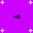 =p face with white stars on purple background; four identical =p faces arranged in two , each surrounded by scattered white star shapes