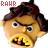 Pixelated cartoon face with brown hair, wide eyes, and a yellow mouth showing teeth, set against white background.