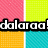Pixelated of colored squares with text and emoticon, featuring pink, yellow, orange, and cyan sections