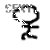 Black stick figure with cloud-shaped head running, displayed in three showing motion progression against white background with scattered gray pixels