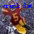 Pixelated image of a character with brown hair and yellow clothing, blue text reading 'crunk dat' above the figure against a gray background.