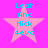 Four identical pink star-shaped icons with cyan text on a bright pink background, arranged in two of two