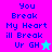 Pixelated text and star symbols on split-color backgrounds with visible animation changes between frames.