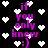 Black background with white pixelated hearts and purple text reading "if you only knew :)" in a vertical arrangement.