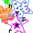 Animated icon with colorful star shapes and scattered letters forming 'hyper' text, transitioning to a solid of repeated 'HYPER' words