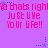 Pixelated text repeats across a purple background with blue star accents, displaying 'Ya bhts righ', 'Just live', and 'Yo ur liFe!!' in pink.
