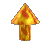 arrow-shaped icons with fiery orange and yellow textures, arranged in four and four against a gray background