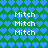 Pixelated green background with blue heart pattern and repeated white text "Mitch" in