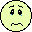 Six pixelated yellow faces with black outlines display sequential tear animations against a gray background.