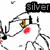 Pixelated silver-themed icon with a stylized character holding a yellow object, red accents, and 'Silver' text above.