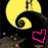 Animated contact sheet of a Nightmare Before Christmas-themed buddy icon with multiple frames showing text and character elements against dark backgrounds, featuring Jack Skellington imagery and heart symbols.