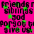 Pixelated text and green stars on a bright pink background with repeated phrases like 'friends' and 'forgive us.'