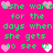 Pixelated green text on bright pink background repeats 'she waits for the days when she gets to see u!' with alternating heart symbols.