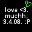 A pixelated digital image shows two identical text-based messages with a green heart symbol above the left message, both on black background.