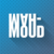 Pixelated white text 'H8H-0' on blue gradient background with soft shadow effect.