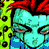 Four identical teal-skinned figures with red eyes and red hair appear in a horizontal above two of green text reading "Spine shank" on a black background