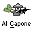 Pixel art character in gray uniform with white hat holding black rifle, green smoke effect on left, yellow muzzle flash on right, repeated three times in with text below