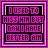 A 48x48 pixel animated contact sheet of a text-based buddy icon with pink and black color scheme, showing frame-by-frame animation changes in the word "HIM" across multiple frames.