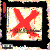 A static image shows a red X over a beige background, a group of people in grayscale, and "GMS" text inside a red circle on dark red.