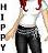 A pixelated figure in a white shirt and dark pants stands with arms raised, next to vertical text reading 'HAPPY' on the left.