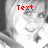 A grayscale image of a person with short hair, showing three sequential text overlays: 'Text', 'Me', and 'Now' in red pixelated font.