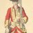 Pixelated figure in red and brown clothing with a light background, showing partial facial features and torso details.