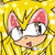 Yellow-haired cartoon character with pink ears and wide eyes, showing three distinct facial expressions in a